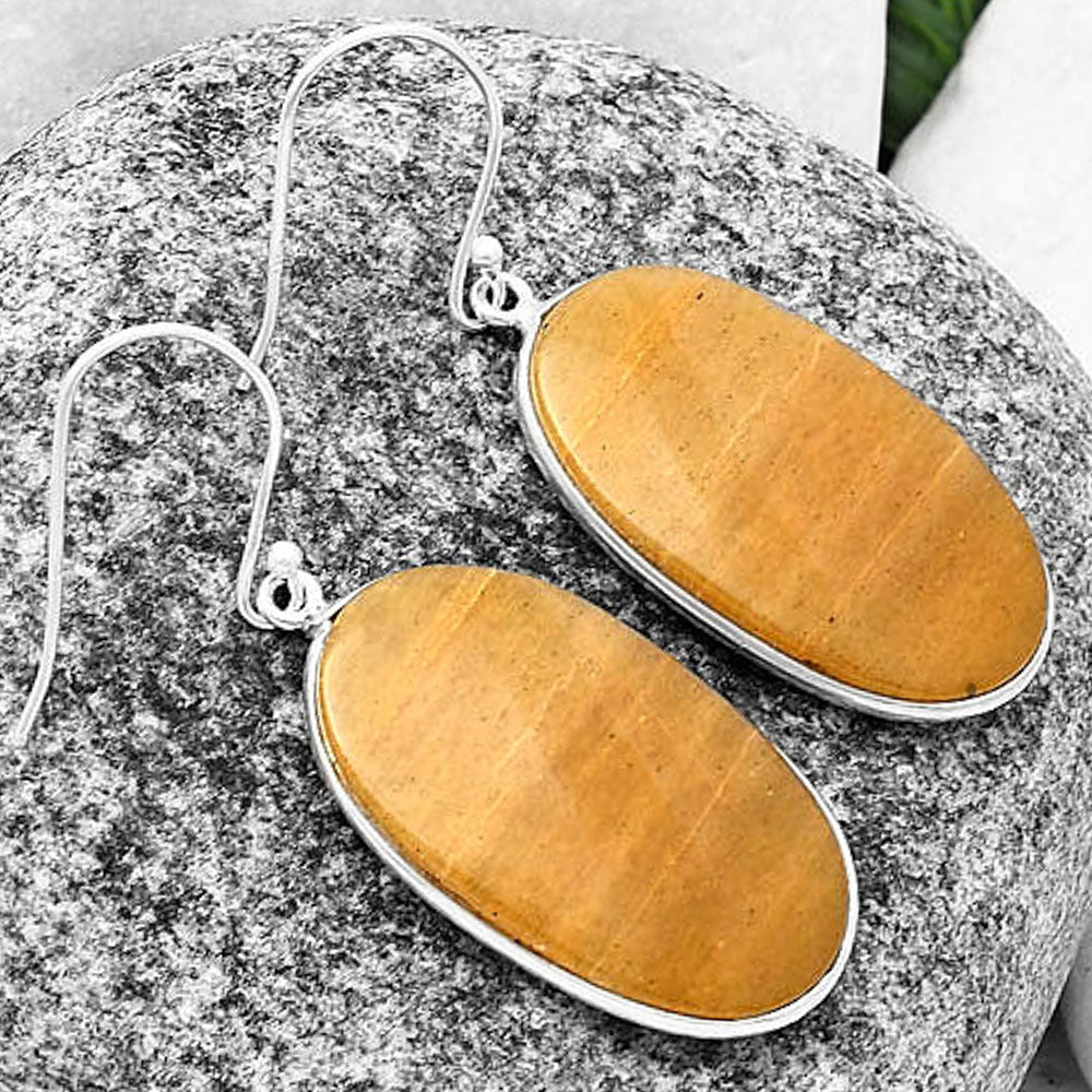Natural Honey Aragonite Earrings E-1001 SDE75862