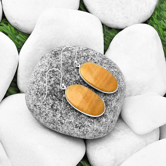 Natural Honey Aragonite Earrings E-1001 SDE75862