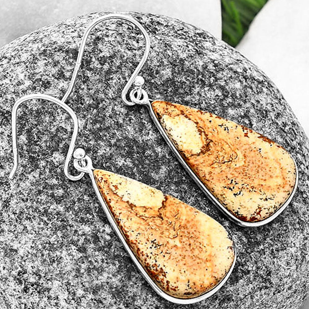 Natural Picture Jasper Earrings E-1001 SDE76869