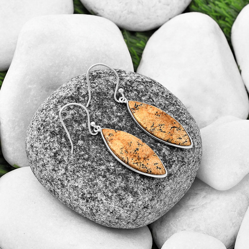 Natural Picture Jasper Earrings E-1001 SDE76883
