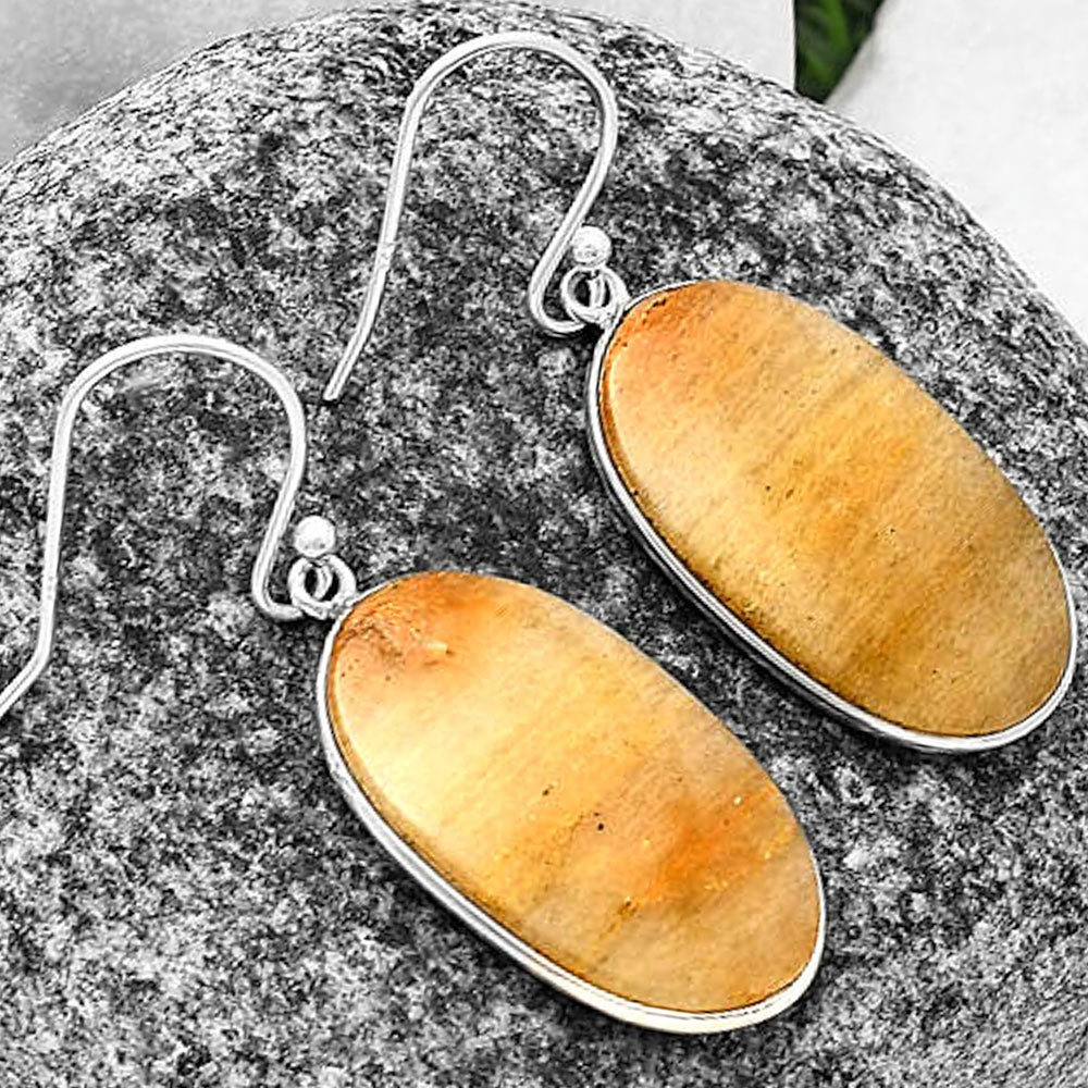 Natural Honey Aragonite Earrings E-1001 SDE76965