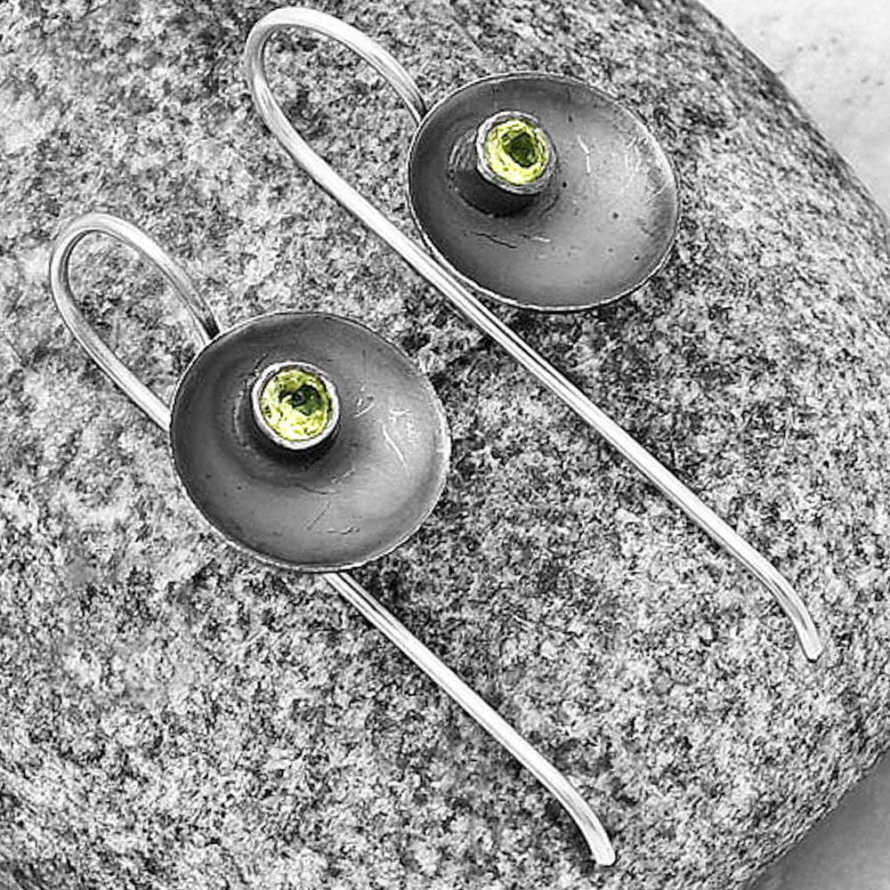 Natural Peridot Earrings E-1241 SDE77238
