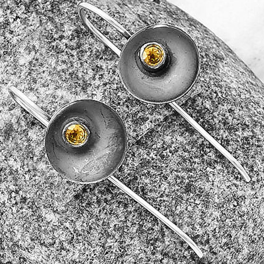 Natural Citrine Earrings E-1241 SDE77242