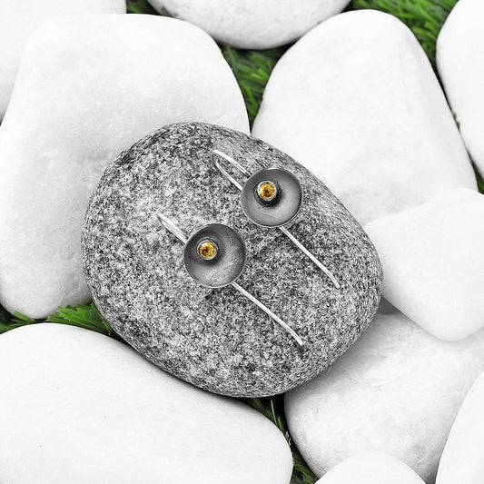 Natural Citrine Earrings E-1241 SDE77243