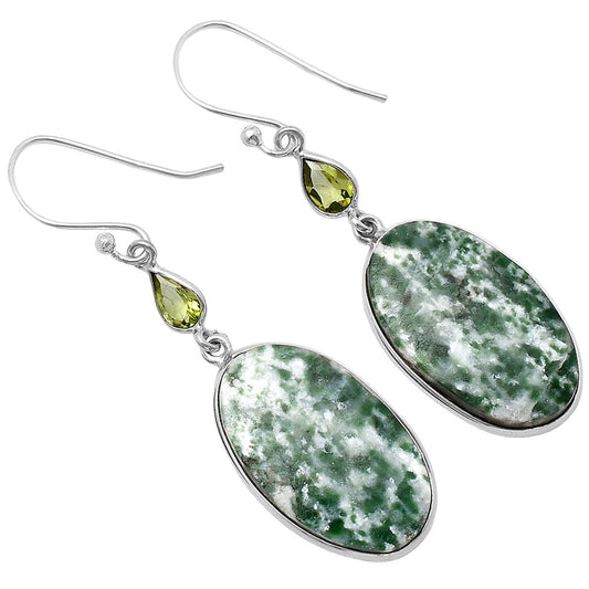 Natural Dioptase & Peridot Earrings E-1002 SDE78918