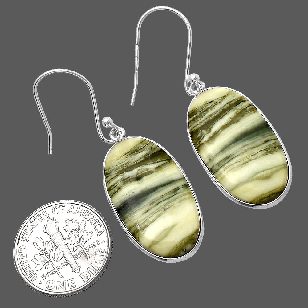 Natural Serpentine Earrings E-1001 SDE79304