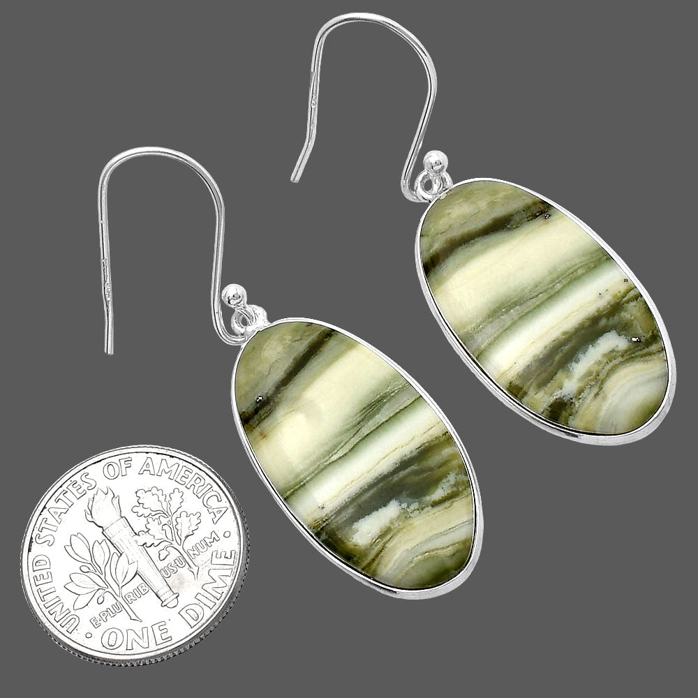 Natural Serpentine Earrings E-1001 SDE79313