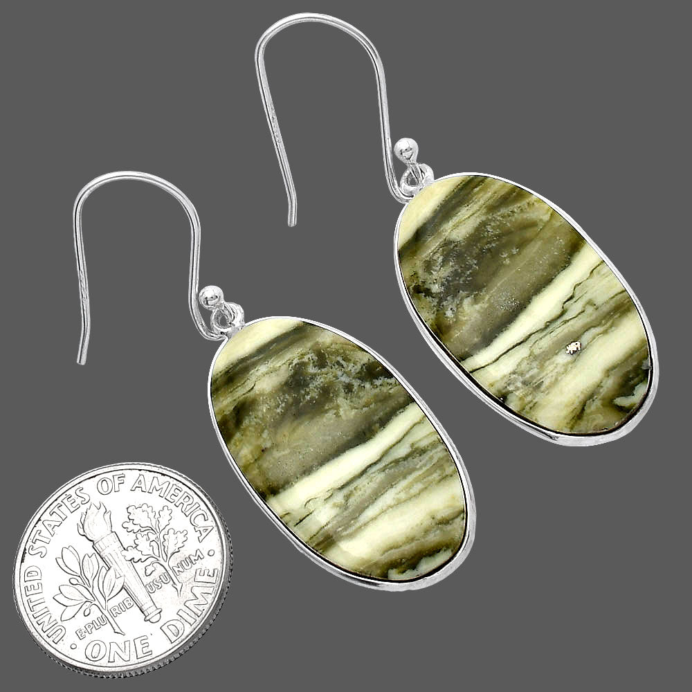 Natural Serpentine Earrings E-1001 SDE79323