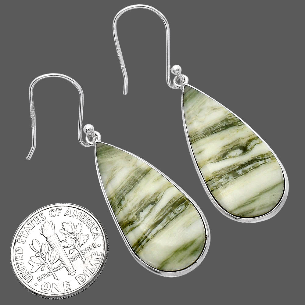 Natural Serpentine Earrings E-1001 SDE79337