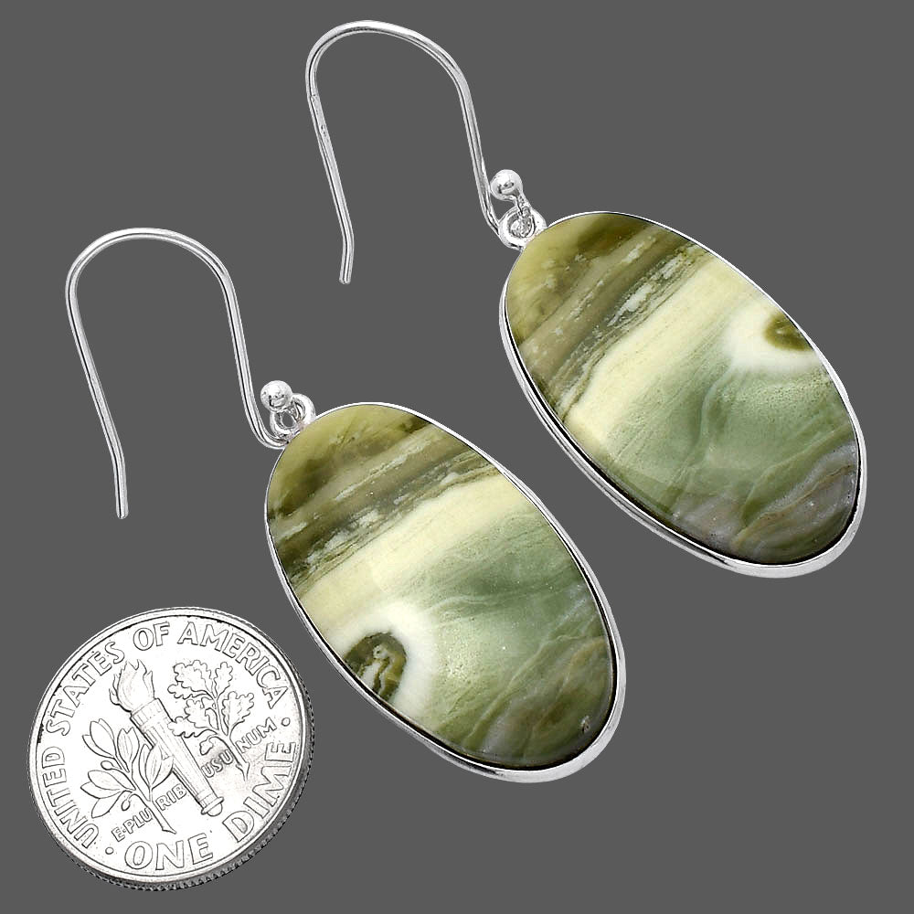 Natural Serpentine Earrings E-1001 SDE79340