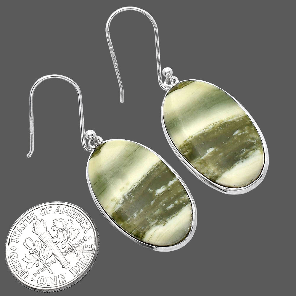 Natural Serpentine Earrings E-1001 SDE79348