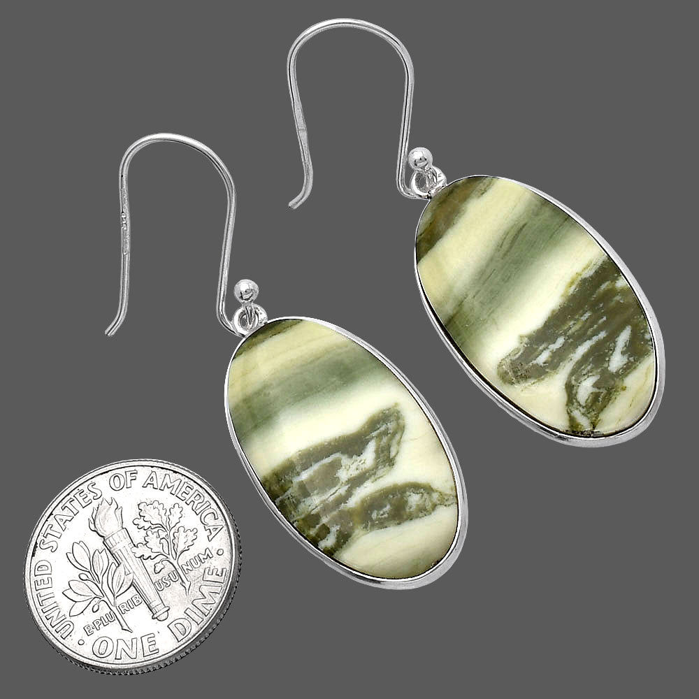 Natural Serpentine Earrings E-1001 SDE79356