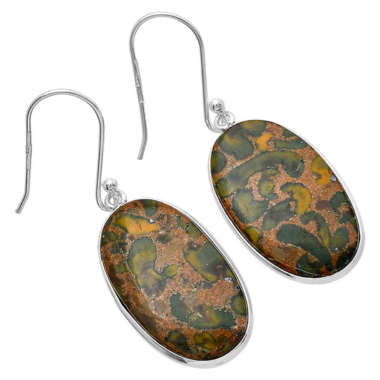 Natural Bamboo Jasper Earrings E-1001 SDE79484