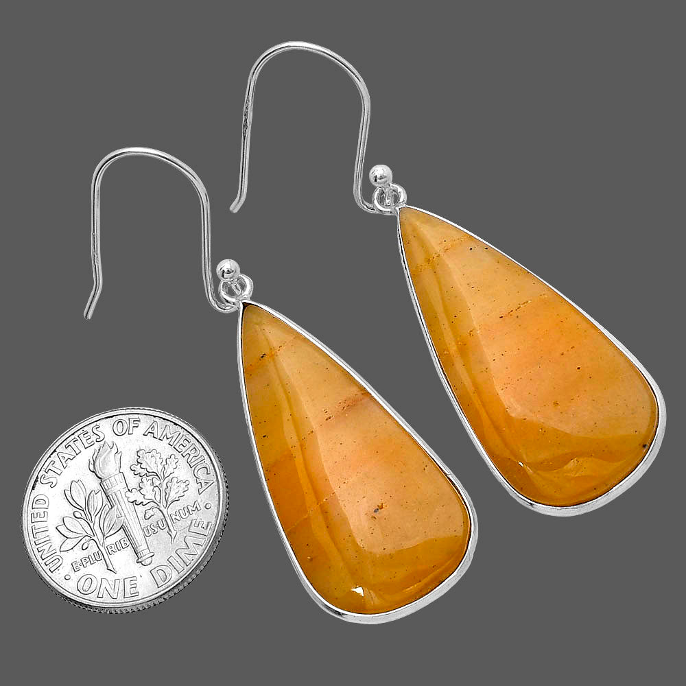 Natural Honey Aragonite Earrings E-1001 SDE79556