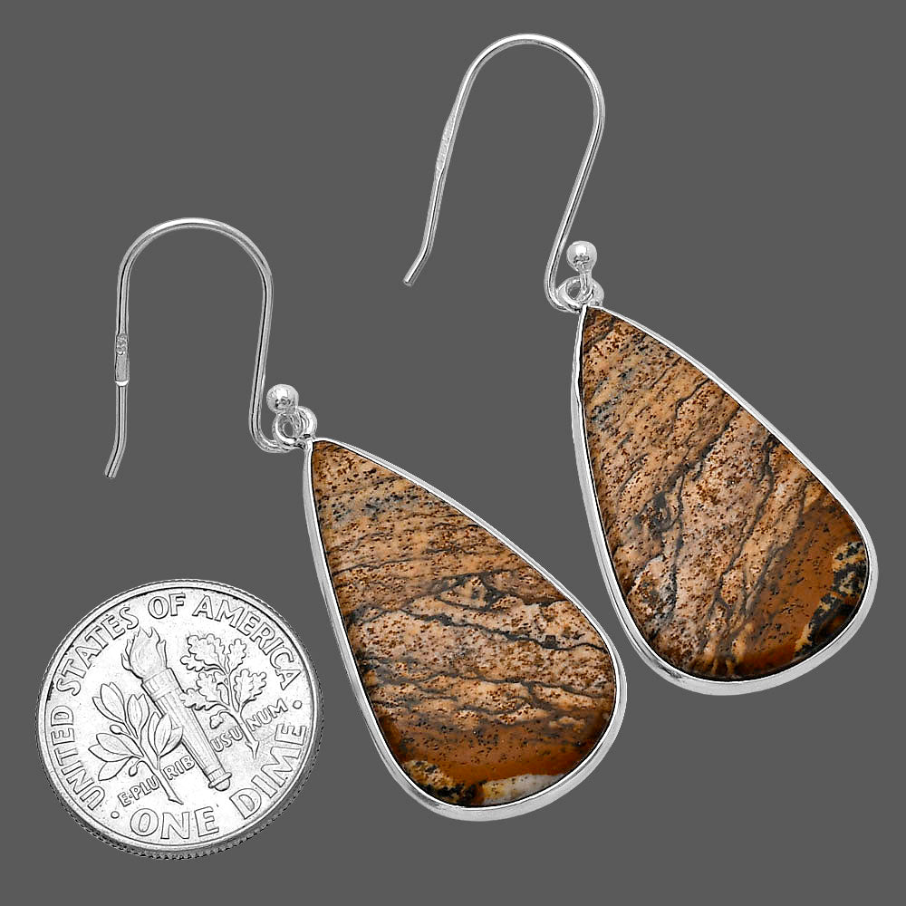 Natural Picture Jasper Earrings E-1001 SDE79894