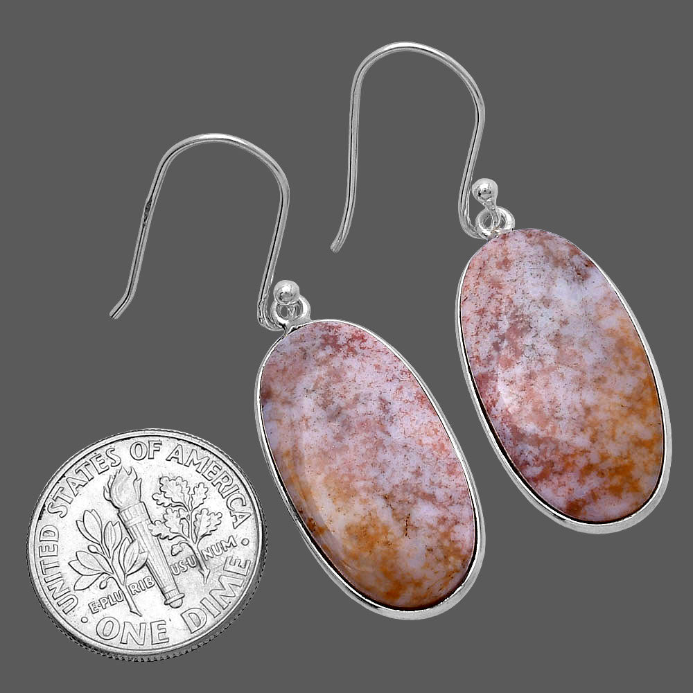 Natural Red Moss Agate Earrings E-1001 SDE79986