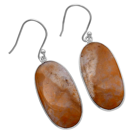 Natural Red Moss Agate Earrings E-1001 SDE80000