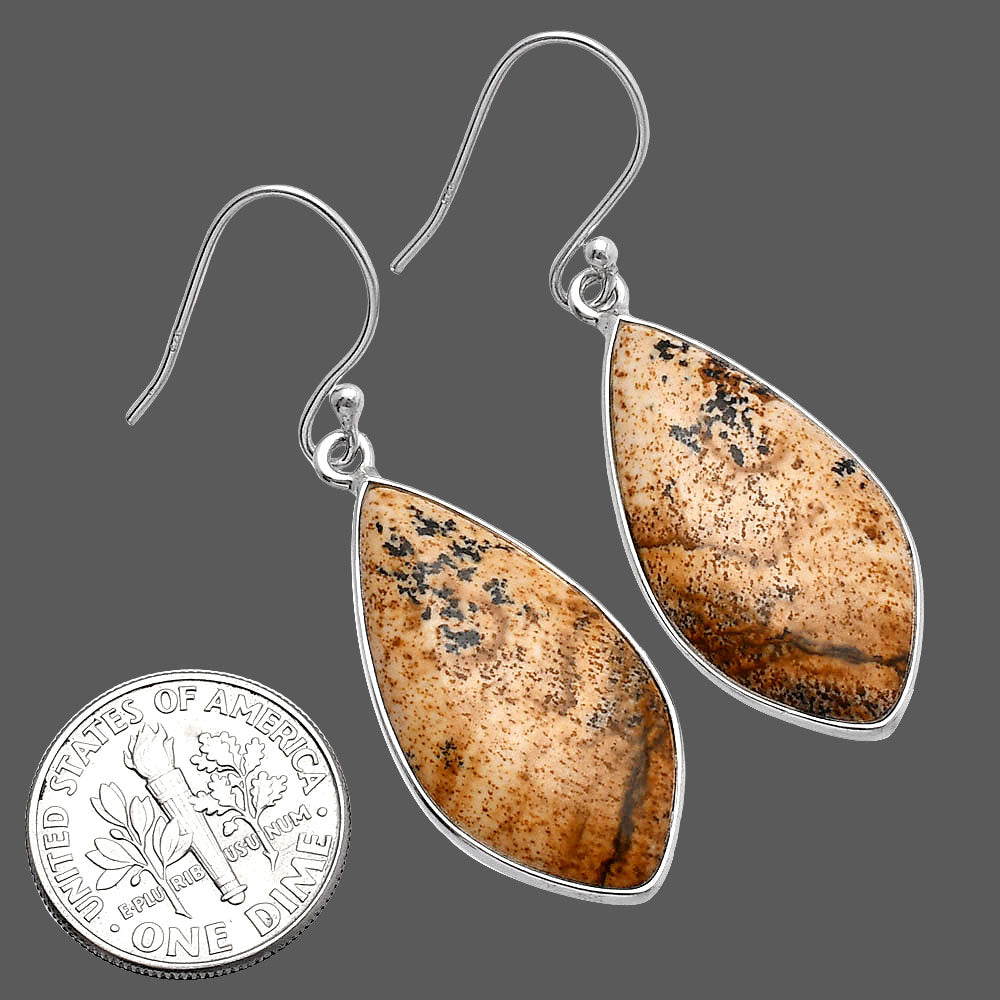 Natural Picture Jasper Earrings E-1001 SDE80076