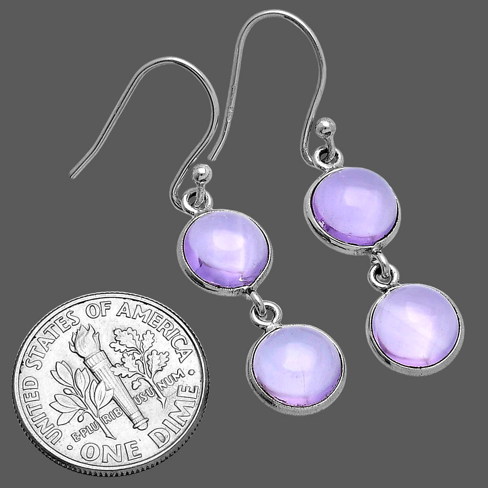 Natural Amethyst Cab - Brazil Earrings E-1006 SDE80281