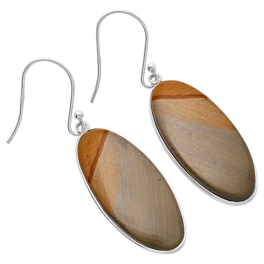 Natural Polygram Jasper Earrings E-1001 SDE81798
