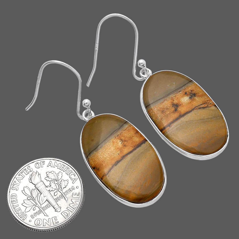 Natural Picture Jasper Earrings E-1001 SDE81802