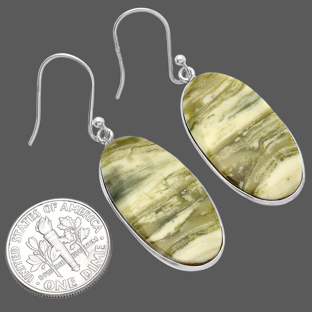Natural Serpentine Earrings E-1001 SDE81826