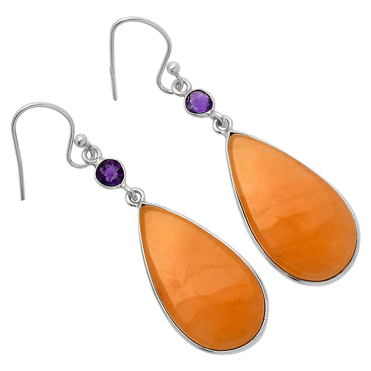Orange Aventurine & Amethyst Earrings E-1002 SDE82424