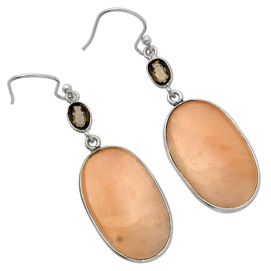 Pink Aventurine & Smoky Quartz Earrings E-1002 SDE82571