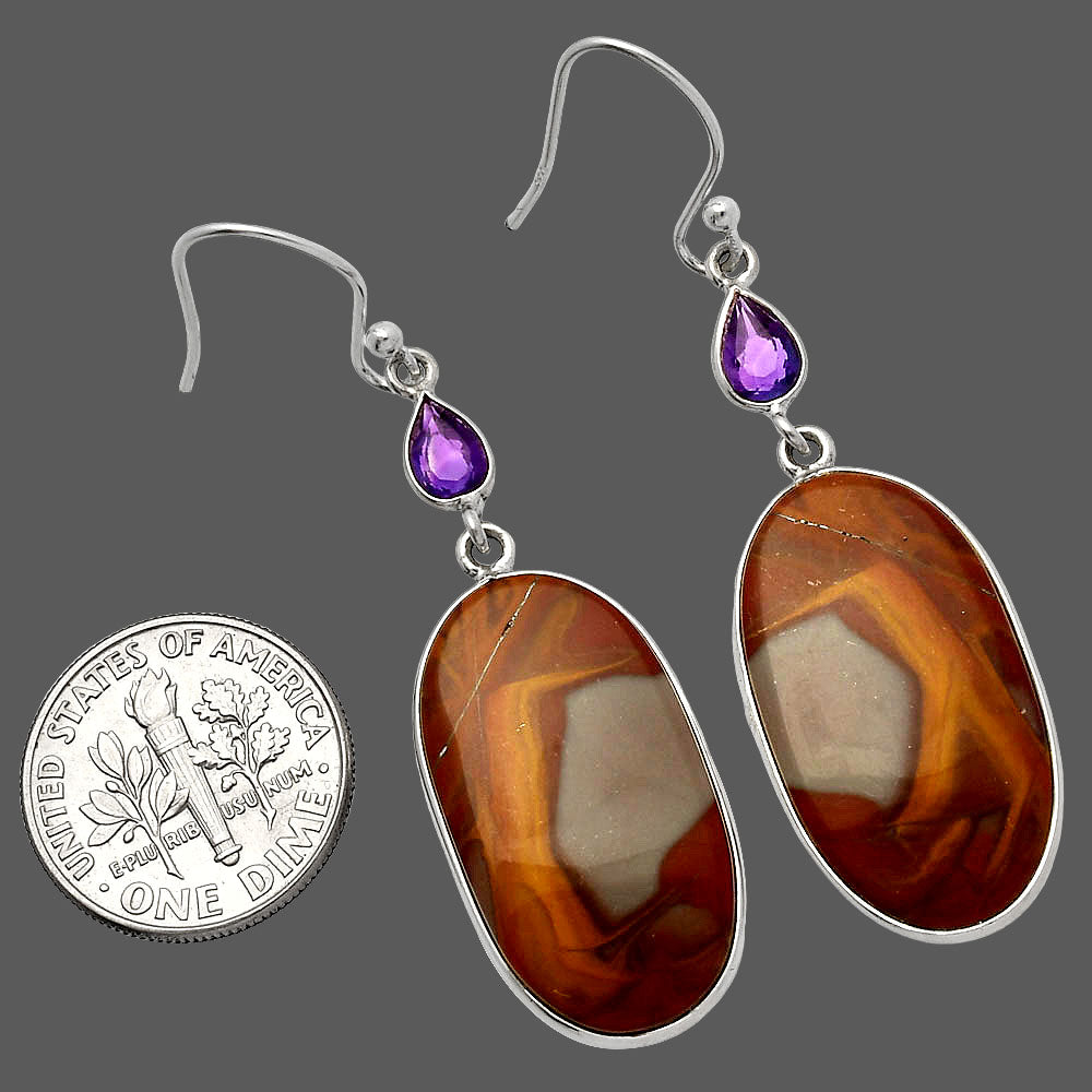 Natural Noreena Jasper & Amethyst Earrings E-1002 SDE82597