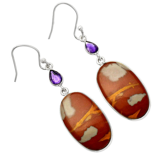 Natural Noreena Jasper & Amethyst Earrings E-1002 SDE82614