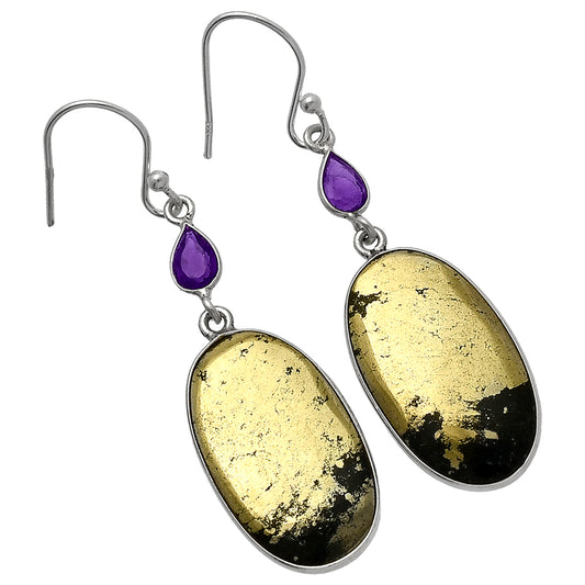 Apache Gold Healer's Gold & Amethyst Earrings E-1002 SDE82649