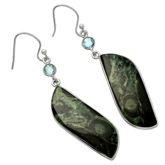 Star Galaxy Jasper & Sky Blue Topaz Earrings E-1002 SDE82699