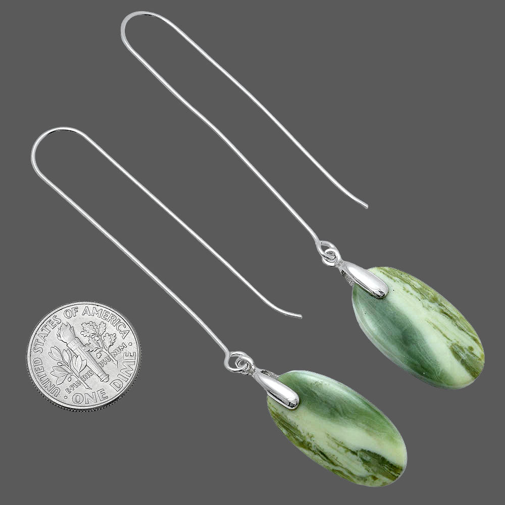 Natural Serpentine Earrings E-1089 SDE82745