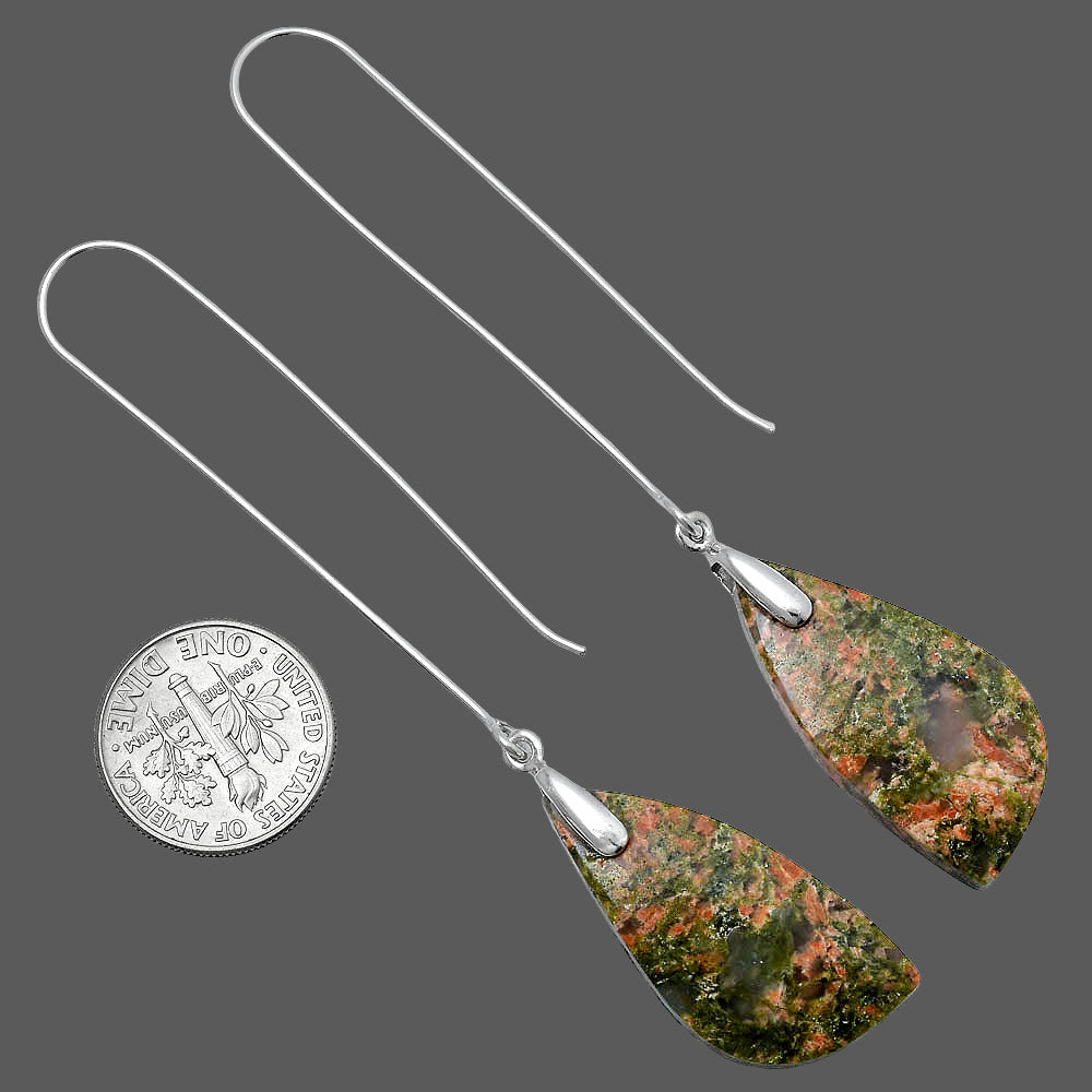 Natural Unakite Earrings E-1089 SDE82764