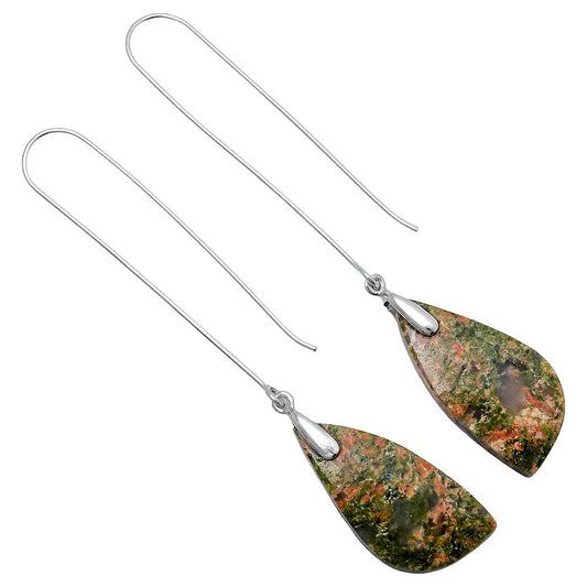 Natural Unakite Earrings E-1089 SDE82764