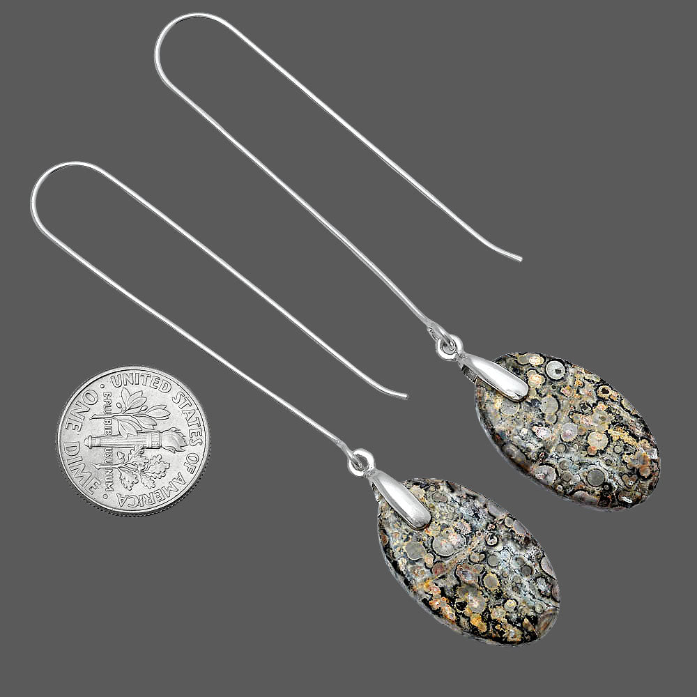 Natural Leopard Skin Jasper Earrings E-1089 SDE82781