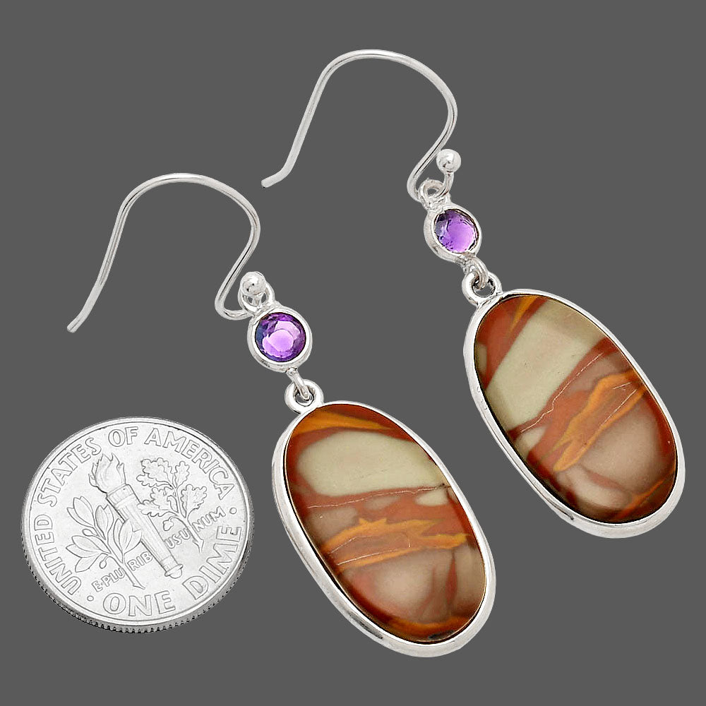 Natural Noreena Jasper & Amethyst Earrings E-1002 SDE83304
