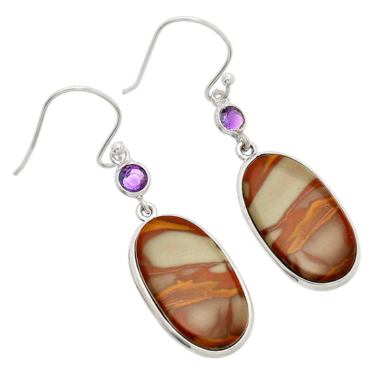 Natural Noreena Jasper & Amethyst Earrings E-1002 SDE83304