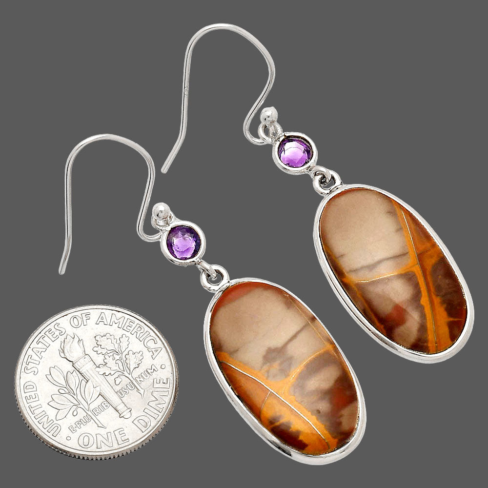 Natural Noreena Jasper & Amethyst Earrings E-1002 SDE83326