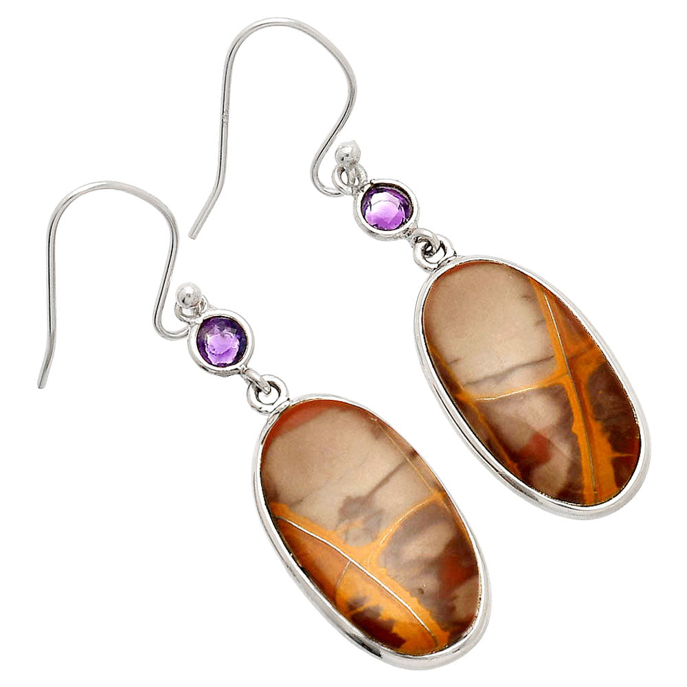 Natural Noreena Jasper & Amethyst Earrings E-1002 SDE83326