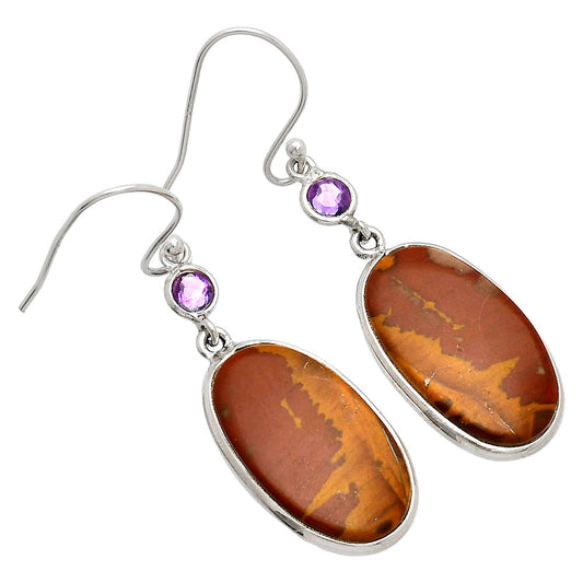 Natural Noreena Jasper & Amethyst Earrings E-1002 SDE83355