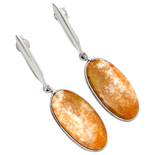 Natural Red Moss Agate Earrings E-1078 SDE83401