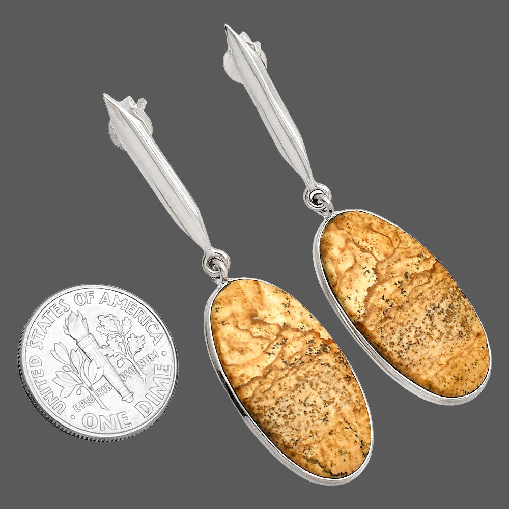 Natural Picture Jasper Earrings E-1078 SDE83421