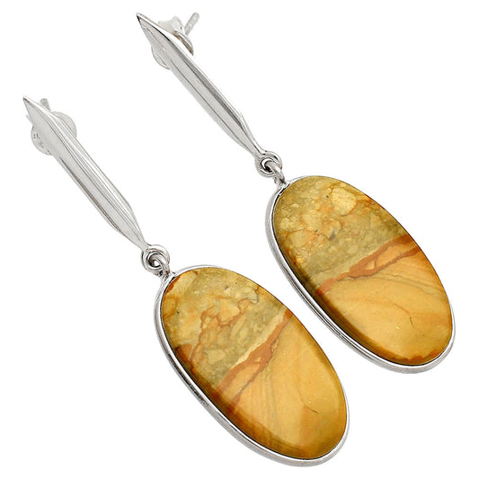 Natural Picture Jasper Earrings E-1078 SDE83422