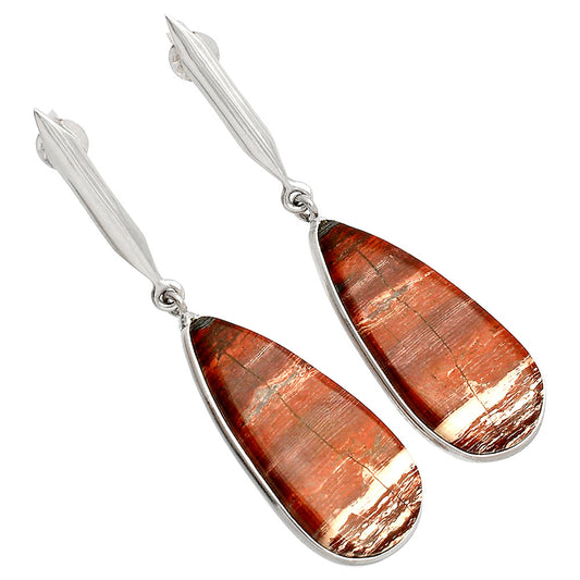 Natural Snake Skin Jasper Earrings E-1078 SDE83423