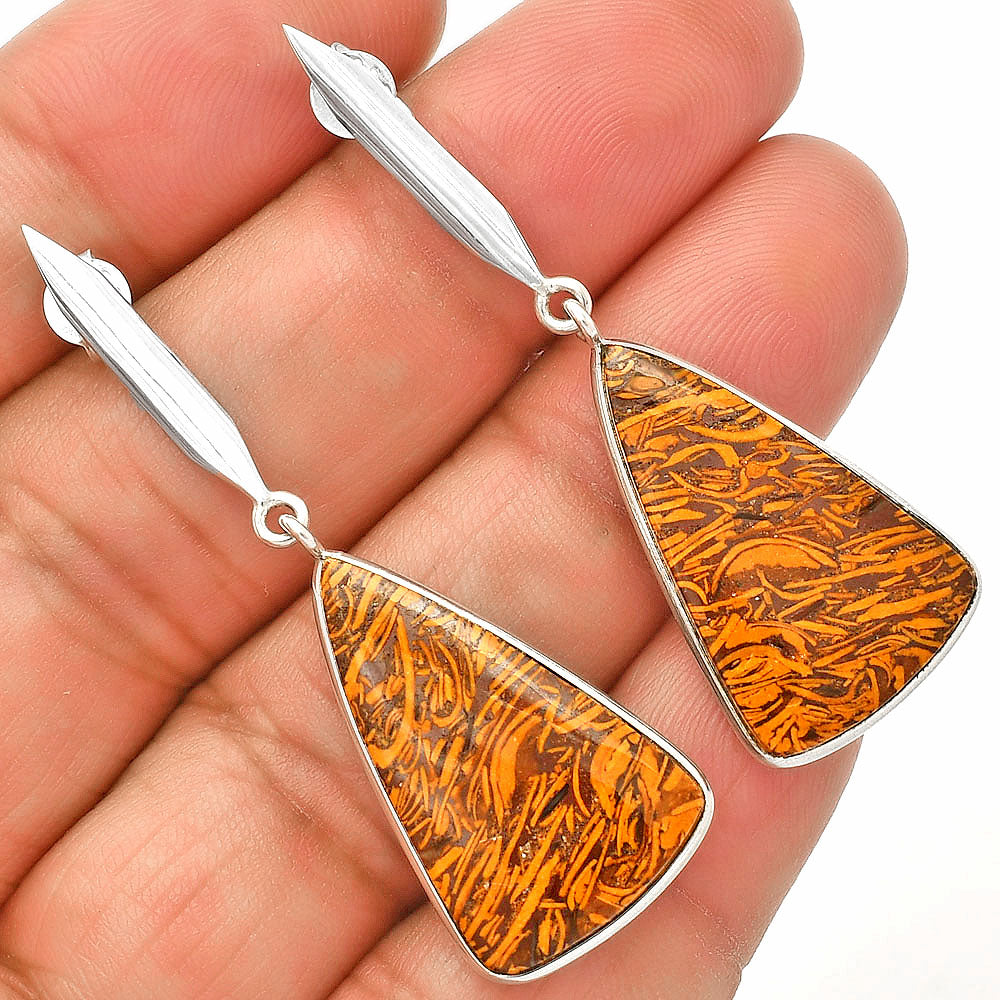 Coquina Fossil Jasper - India Earrings E-1078 SDE83427