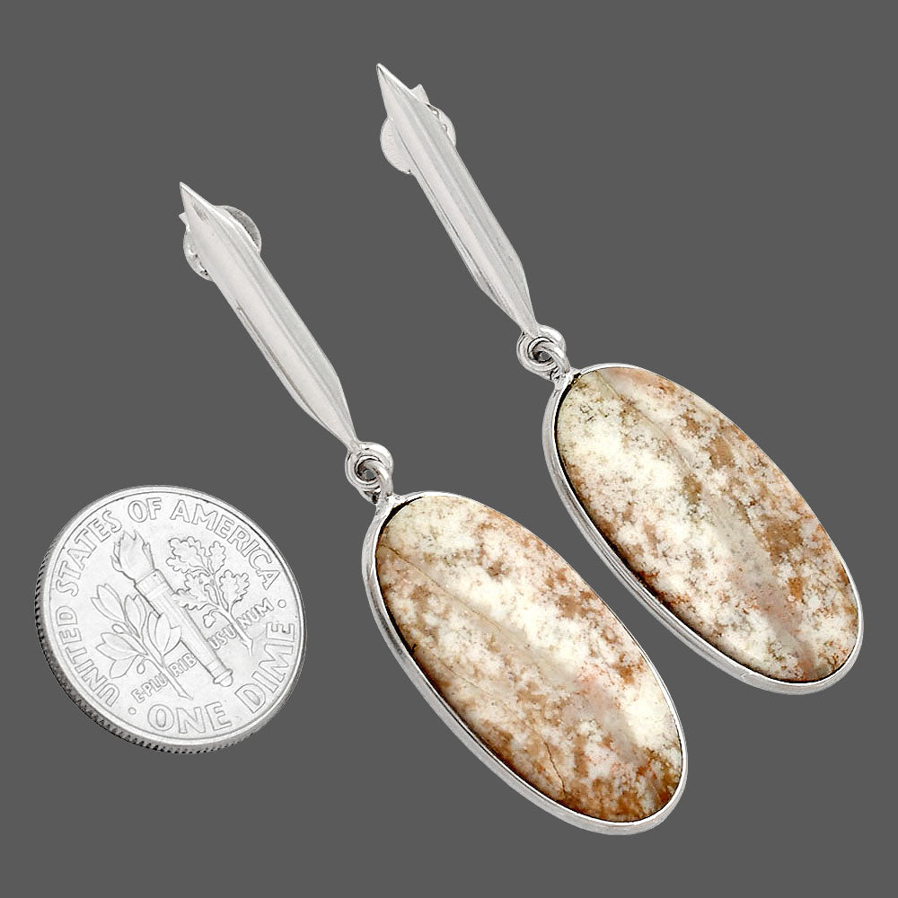 Natural Red Moss Agate Earrings E-1078 SDE83450