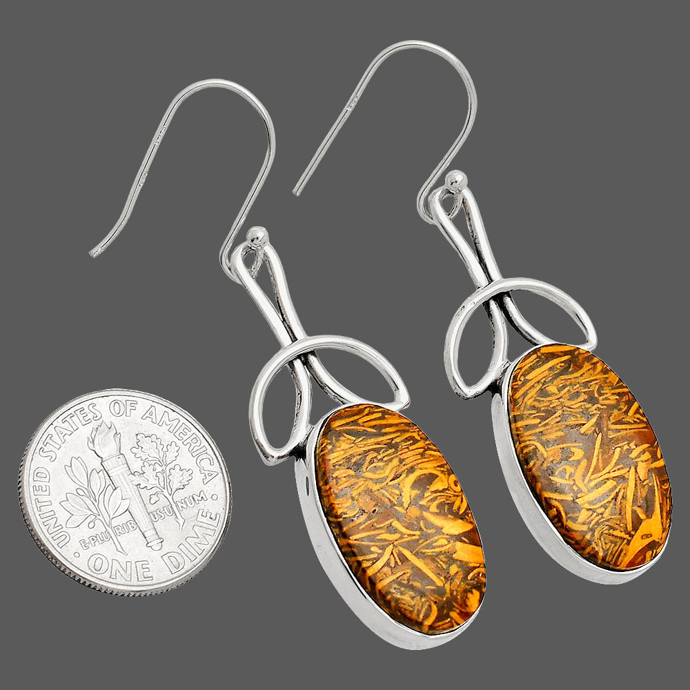 Coquina Fossil Jasper - India Earrings E-1197 SDE83708