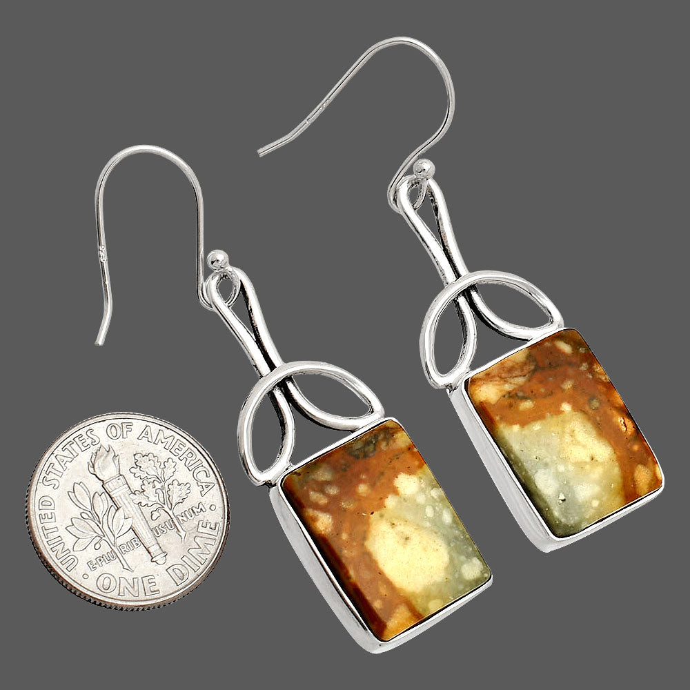 Natural Rocky Butte Picture Jasper Earrings E-1197 SDE83718