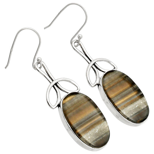 Natural Banded Onyx Earrings E-1197 SDE83724